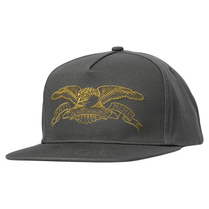 ANTI-HERO BASIC EAGLE SNAPBACK HAT CHARCOAL