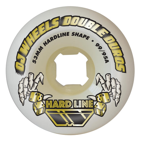 OJ WHEELS 53mm Double Duro White Hardline 99a/95a