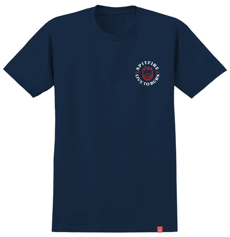 SPITFIRE LIVE TO BURN CLASSIC NAVY TSHIRT