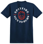 SPITFIRE LIVE TO BURN CLASSIC NAVY TSHIRT