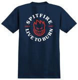 SPITFIRE LIVE TO BURN CLASSIC NAVY TSHIRT