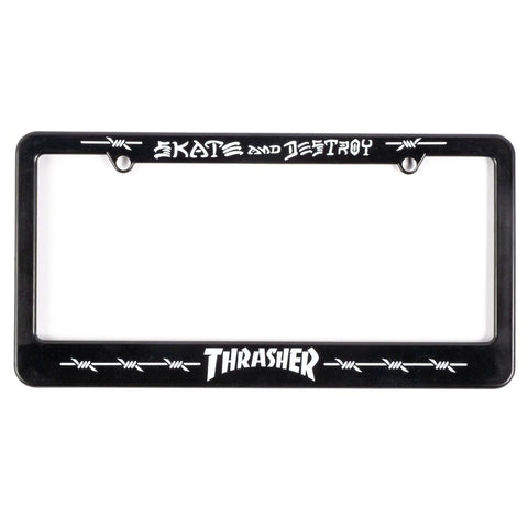 Thrasher Barbed Wire License Plate