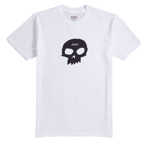 ZERO SINGLE SKULL WHITE TSHIRT