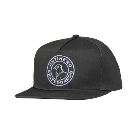 ANTI-HERO BASIC PIGEON SNAPBACK HAT CHARCOAL