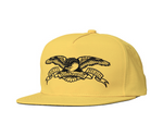 Anti Hero Skateboards Basic Eagle Mustard Yellow / Black Snapback Hat