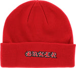 BAKER FLAMES RED BEANIE