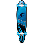 Layback Slotted Kicktail Skateboard Complete Black Blue 9.75x40