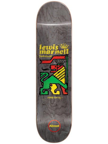 ALMOST LEWIS RASTA LION R7 8.0 SKATEBOARD DECK