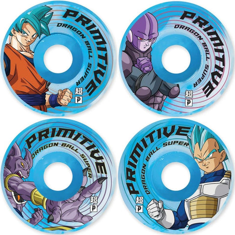 PRIMITIVE X DRAGON BALL Z "SURVIVAL TEAM BLUE" SKATE WHEELS 52MM