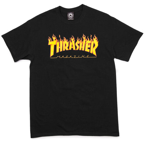 Thrasher Black Flame T-Shirt