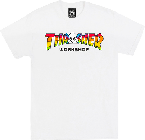 THRASHER X ALIEN WORKSHOP TSHIRT - WHITE