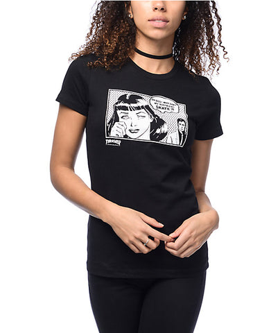 Thrasher Boyfriend Women's Black T-Shirt