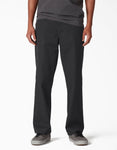 DICKIES LOOSE FIT STRAIGHT LEG TWILL PANTS - BLACK