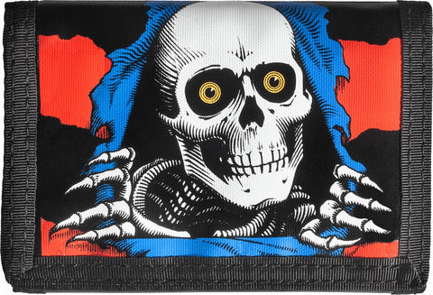 Powell Peralta Ripper 2 Trifold Velcro Wallet - Blue/Red